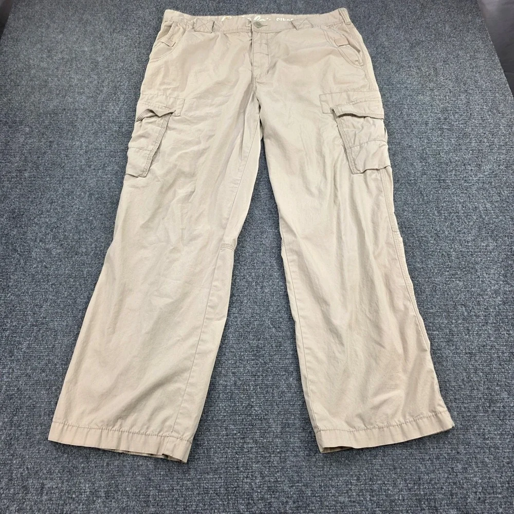Cabelas Mens Khaki Cargo Pants Relaxed Fit Utility Outdoor‎ Size 36x30
